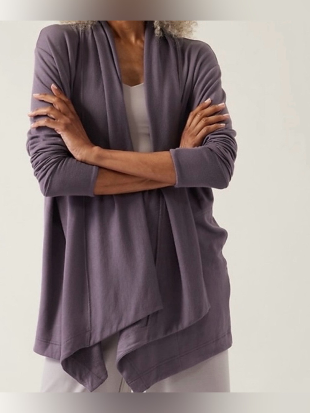 Athleta Pranayama Restore
Wrap Cardigan Purple XS